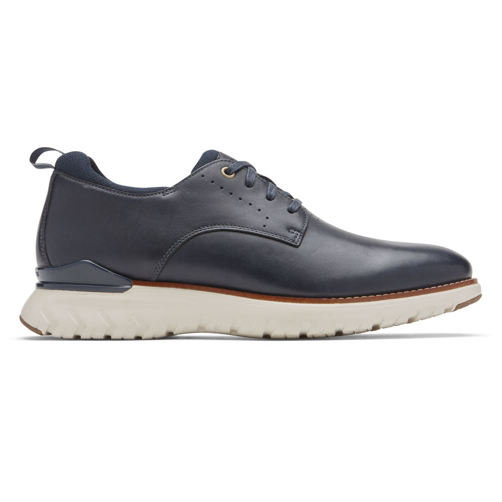 Oxfords Rockport Homem Azuis - Total Motion Sport Plain Toe - 59872RGIW